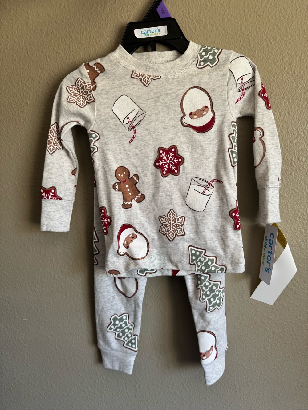 child of mine Holiday Cookie Print Kids Pajama Set